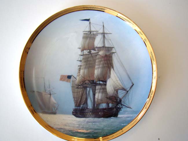 A beautiful Franklin Mint Limited Edition set of 6 plates depicting "The Great Ships of the Golden Age of Sail" issued in 1986 — image 2